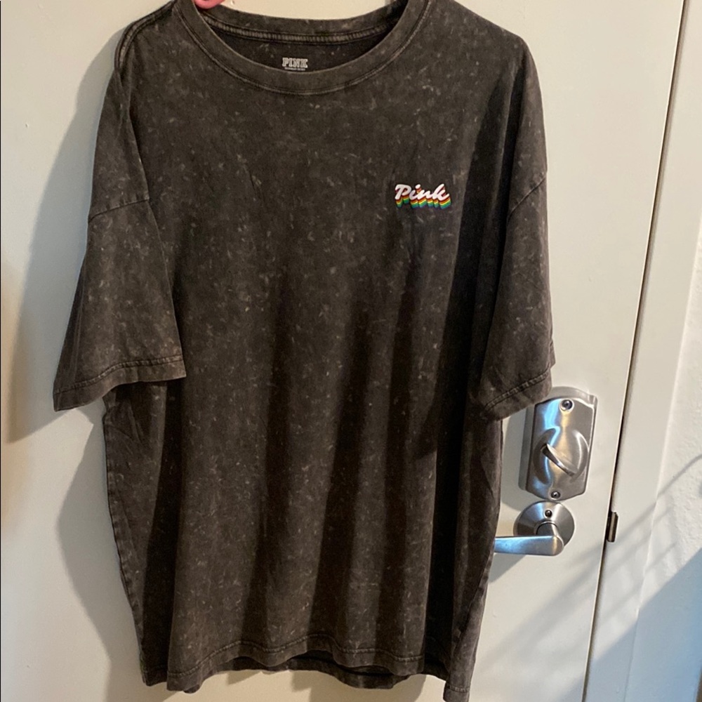 PINK Victoria's Secret Black Short Sleeve LGBTQ